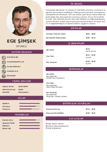 örnek cv indir